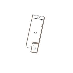 Студия квартира, вторичка, 25м2, 6/11 этаж