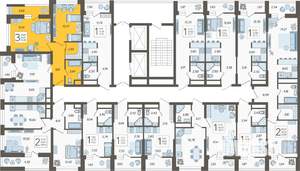 3-к квартира, вторичка, 68м2, 10/19 этаж