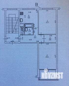 2-к квартира, вторичка, 53м2, 2/6 этаж
