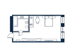 1-к квартира, строящийся дом, 44м2, 4/4 этаж