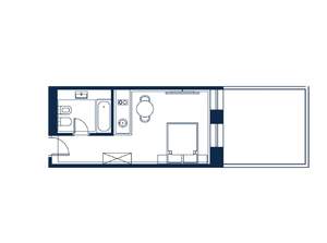 1-к квартира, вторичка, 27м2, 1/4 этаж