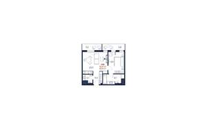 1-к квартира, строящийся дом, 64м2, 3/5 этаж