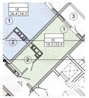 Студия квартира, вторичка, 22м2, 9/11 этаж